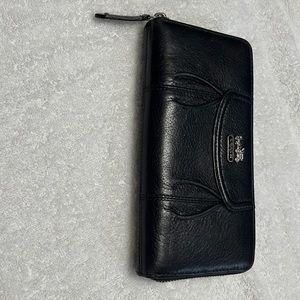 Coach black leather wallet
